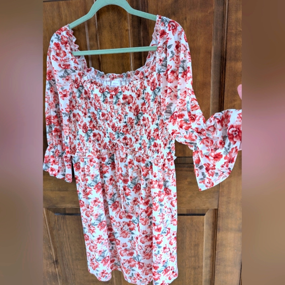 Luna Floral 3/4 Sleeve Dress
